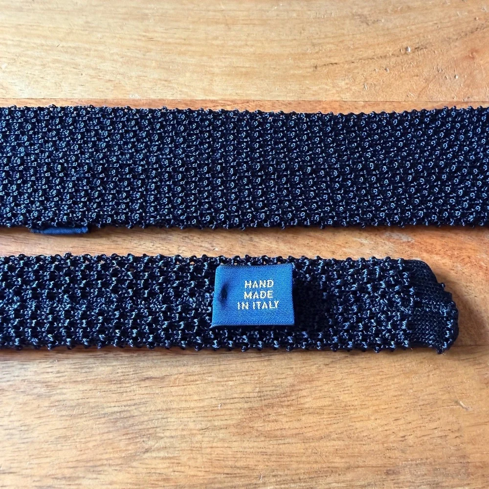 Polo By Ralp Lauren Dark Navy Textured Silk Tie